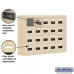 Salsbury Cell Phone Storage Locker - 4 Door High Unit (5 Inch Deep Compartments) - 20 A Doors - Sandstone - Surface Mounted - Resettable Combination Locks
